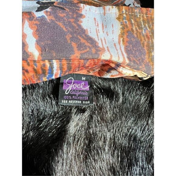 Vtg 60s 70s Polyester Shirt JOEL California Disco Hippy birds beach  Mens M - Picture 5 of 5